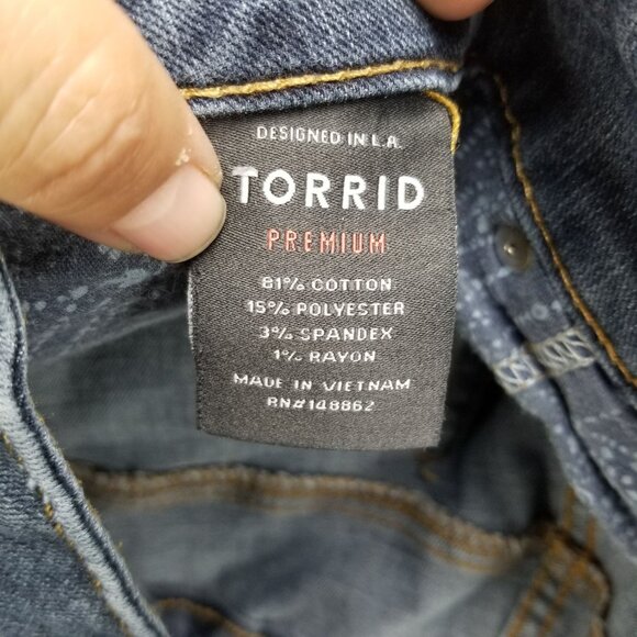 Torrid Jeans Womens Plus 24 Extra Tall Blue Jeggings Stretch Denim - Picture 12 of 15